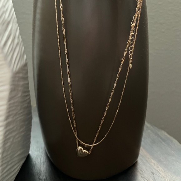 LC Lauren Conrad layered heart necklace NWT - Picture 5 of 8